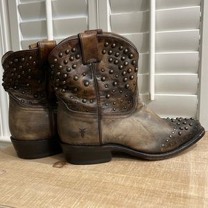Frye studded ankle boots